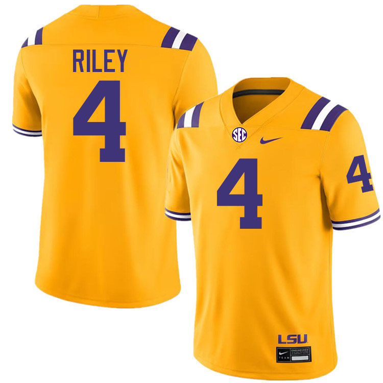 Duke Riley LSU Tigers Jersey,Louisiana State University Tigers Football Jersey-Gold